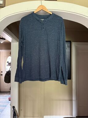 Goodfellow & Co Blue Long Sleeve Henley
